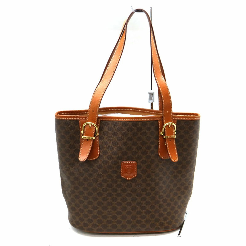 CELINE Macadam Tote Bag Brown Leather - Picture 2 of 6
